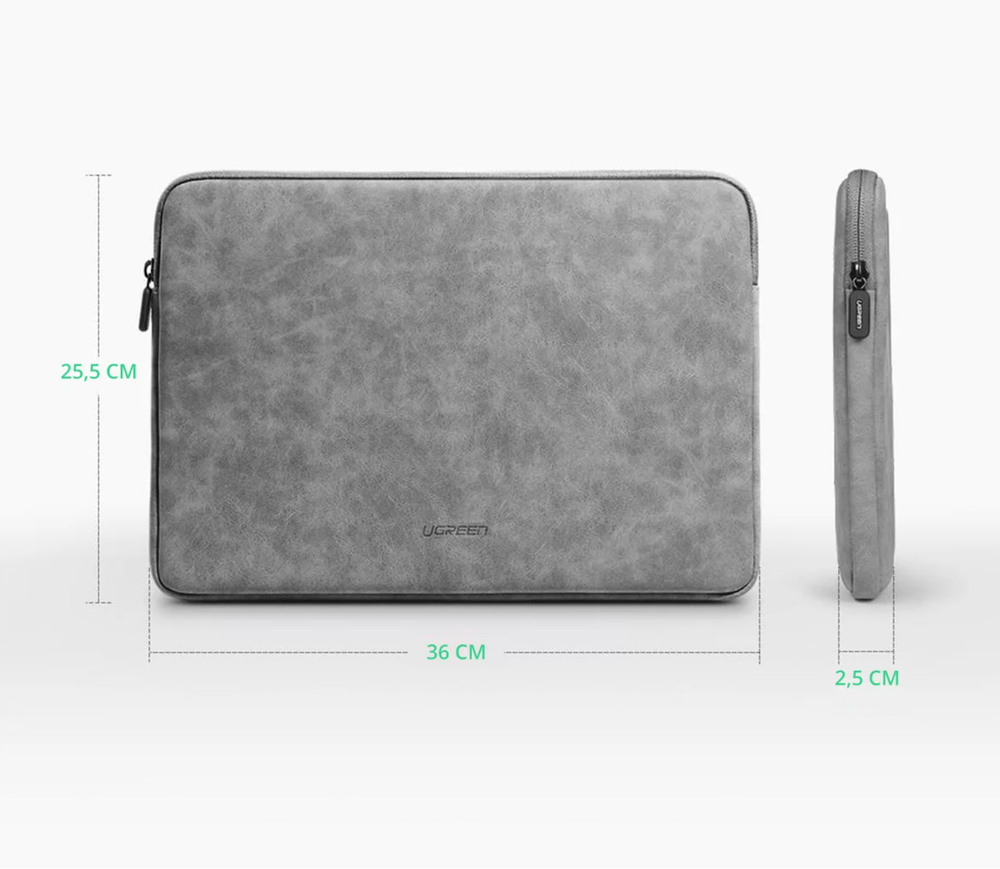 Túi đựng laptop chống sốc Ugreen (phù hợp 13-14 inch - Sliver - Mới, Full box, Chính hãng)