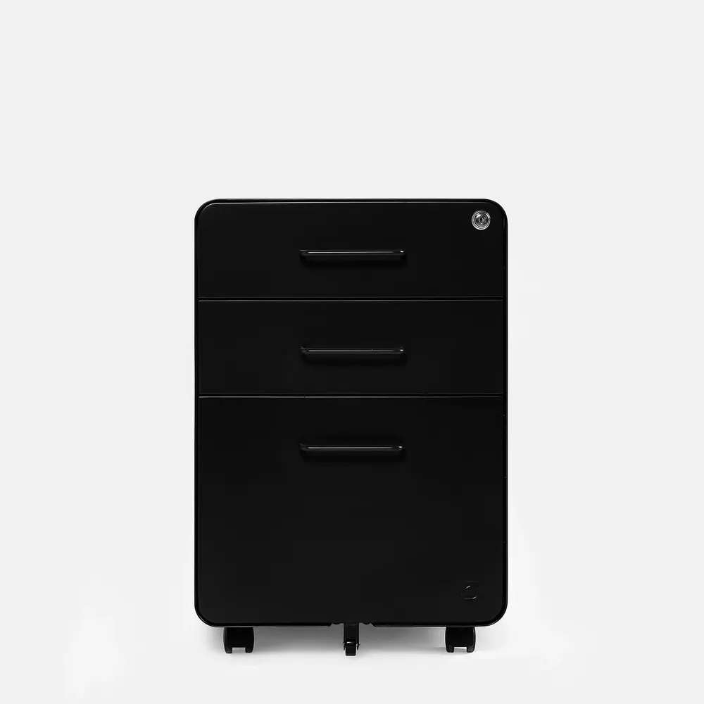 Hộc tủ tài liệu The Leaf - Outlet (3 ngăn - Black - Outlet, Chính hãng) (TheleafOL13)