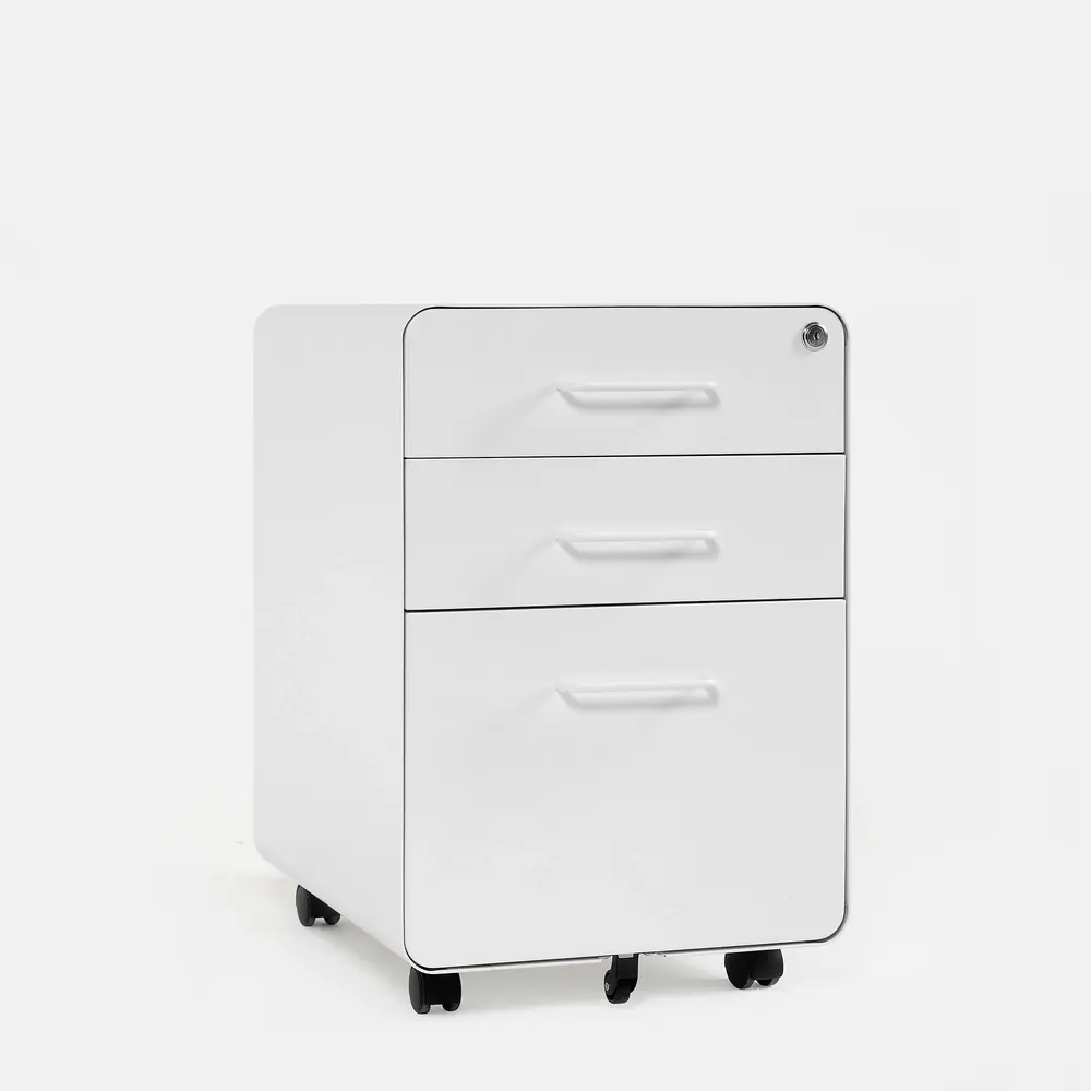 Hộc tủ tài liệu The Leaf - Outlet (3 ngăn - White - Outlet, Chính hãng) (TheleafOL14)