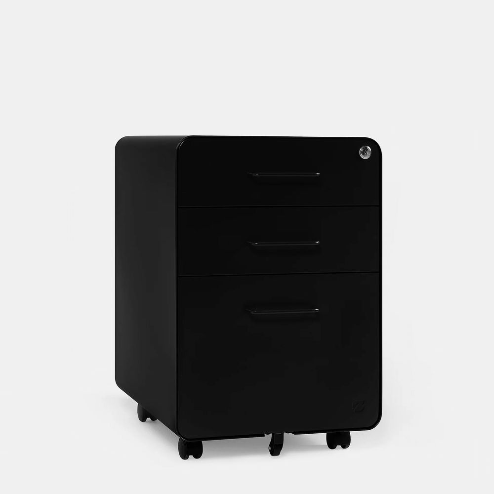 Hộc tủ tài liệu The Leaf - Outlet (3 ngăn - Black - Outlet, Chính hãng) (TheleafOL13)