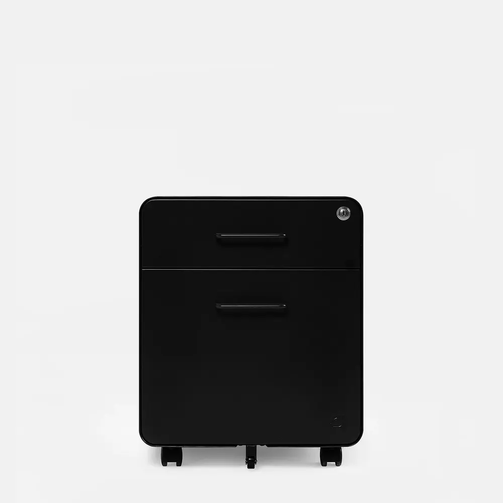 Hộc tủ tài liệu The Leaf - Outlet (2 ngăn - Black - Outlet, Chính hãng) (TheleafOL16)