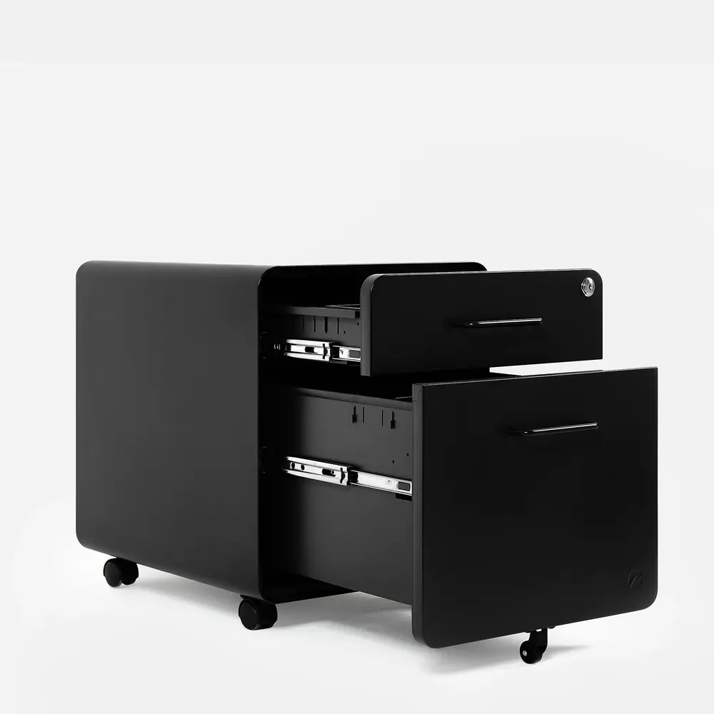 Hộc tủ tài liệu The Leaf - Outlet (2 ngăn - Black - Outlet, Chính hãng) (TheleafOL16)