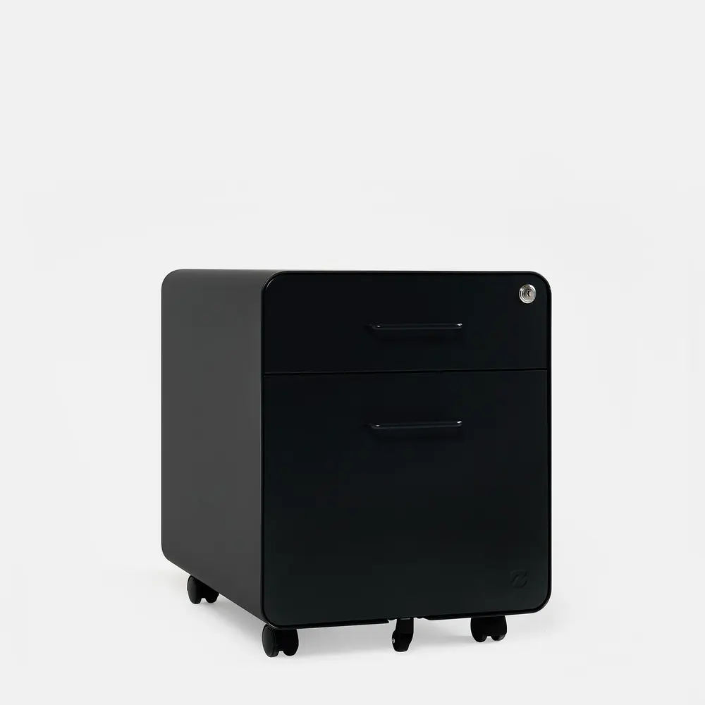 Hộc tủ tài liệu The Leaf - Outlet (2 ngăn - Black - Outlet, Chính hãng) (TheleafOL16)