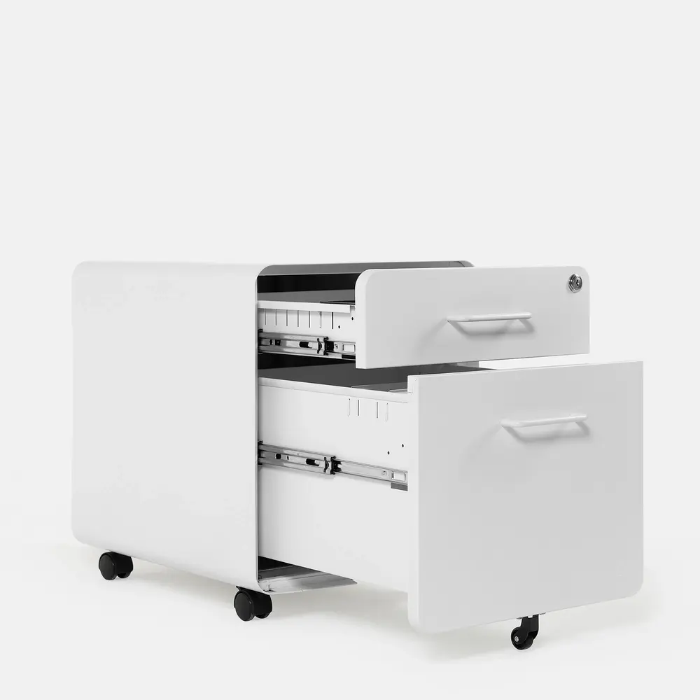 Hộc tủ tài liệu The Leaf - Outlet (2 ngăn - White - Outlet, Chính hãng) (TheleafOL15)