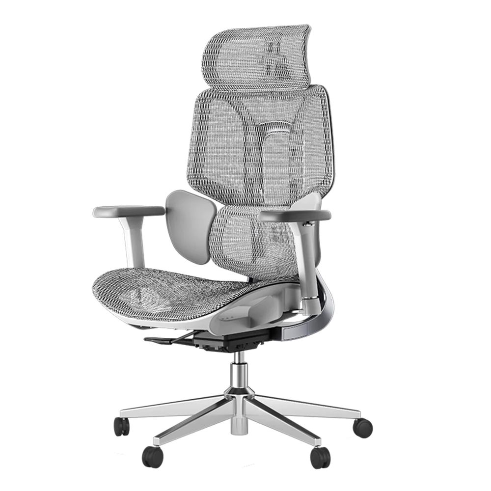 Ghế Công Thái Học Manson Hbada E3 Pro (Có Kê Chân - White - Grey - Mới, Full box, Chính hãng)