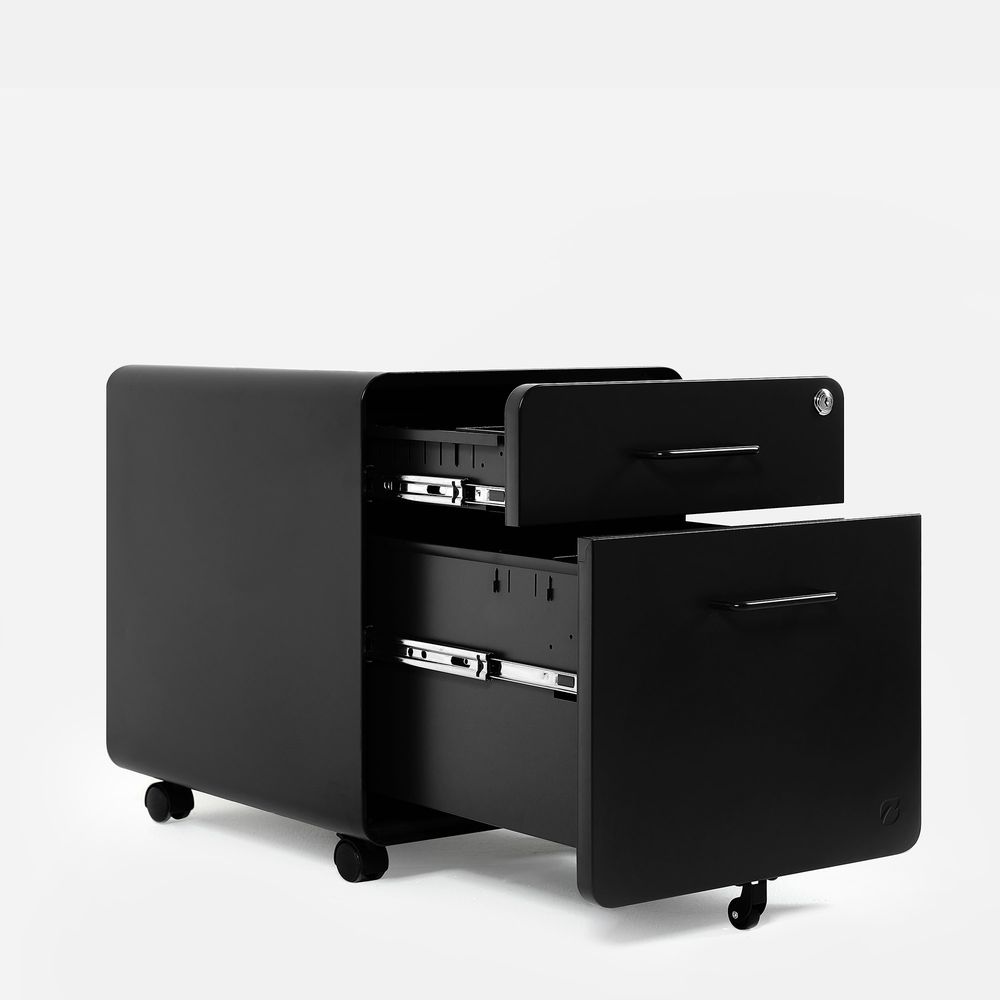 Hộc tủ tài liệu 2 ngăn The Leaf Plus (2 ngăn - Black - Mới, Full box, Chính hãng) (NDFC24LEAP11)