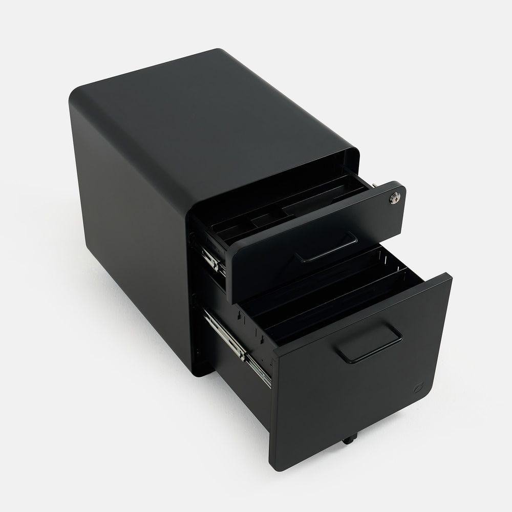 Hộc tủ tài liệu 2 ngăn The Leaf Plus (2 ngăn - Black - Mới, Full box, Chính hãng) (NDFC24LEAP11)