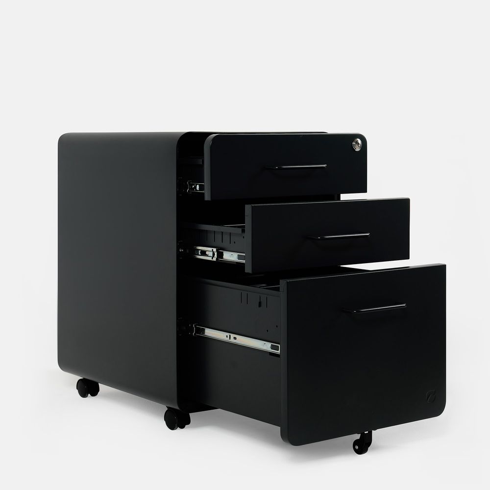Hộc tủ tài liệu 3 ngăn The Leaf Plus (3 Ngăn - Black - Mới, Full box, Chính hãng) (NDFC24LEAP03)