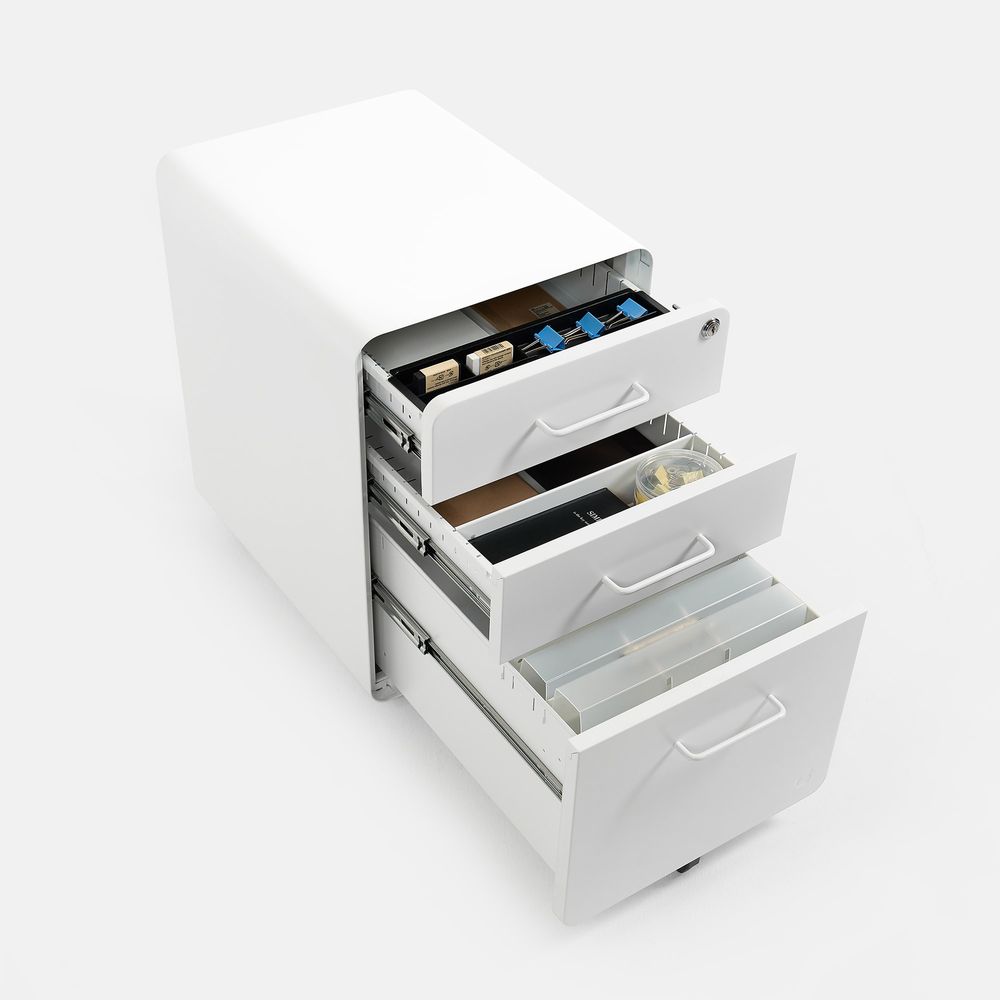 Hộc tủ tài liệu 3 ngăn The Leaf Plus (3 Ngăn - White - Mới, Full box, Chính hãng) (NDFC24LEAP04)