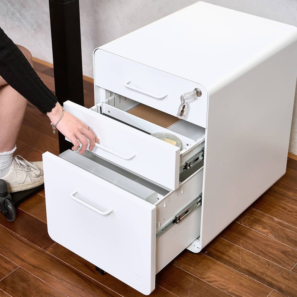 Hộc tủ tài liệu 3 ngăn The Leaf Plus (3 Ngăn - White - Mới, Full box, Chính hãng) (NDFC24LEAP04)
