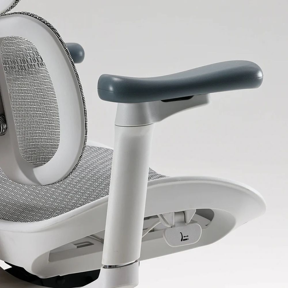 Ghế Công Thái Học Sihoo Doro S100 (Không kê chân - White - Grey - Mới, Full box, Chính hãng)