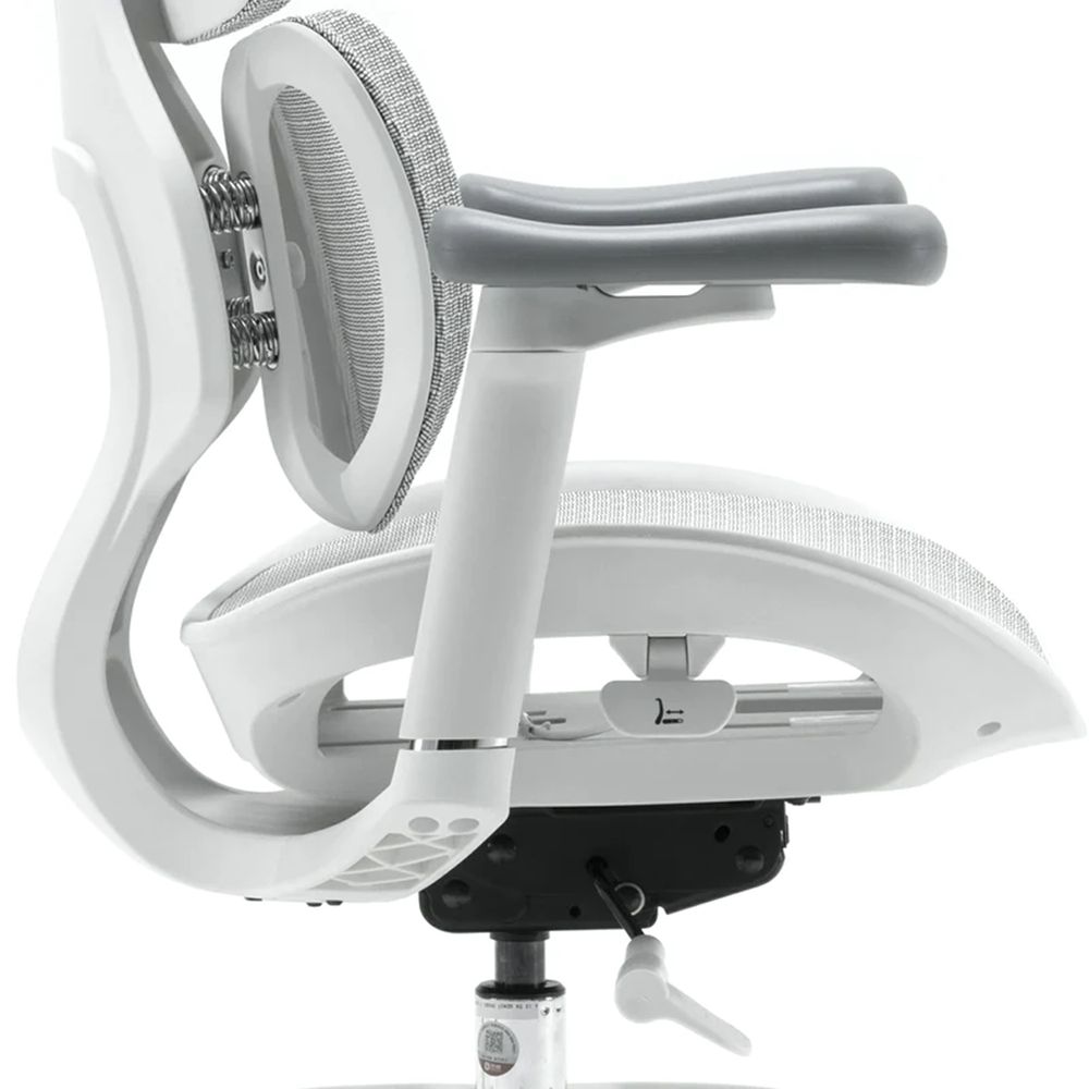 Ghế Công Thái Học Sihoo Doro S100 (Không kê chân - White - Grey - Mới, Full box, Chính hãng)