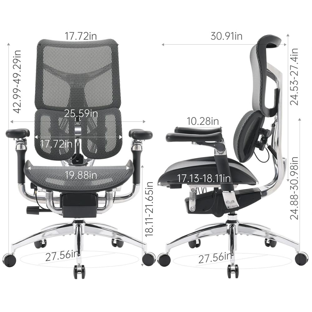 Ghế Công Thái Học Sihoo AU - Doro S300 (Black - Mới, Full box, Chính hãng)