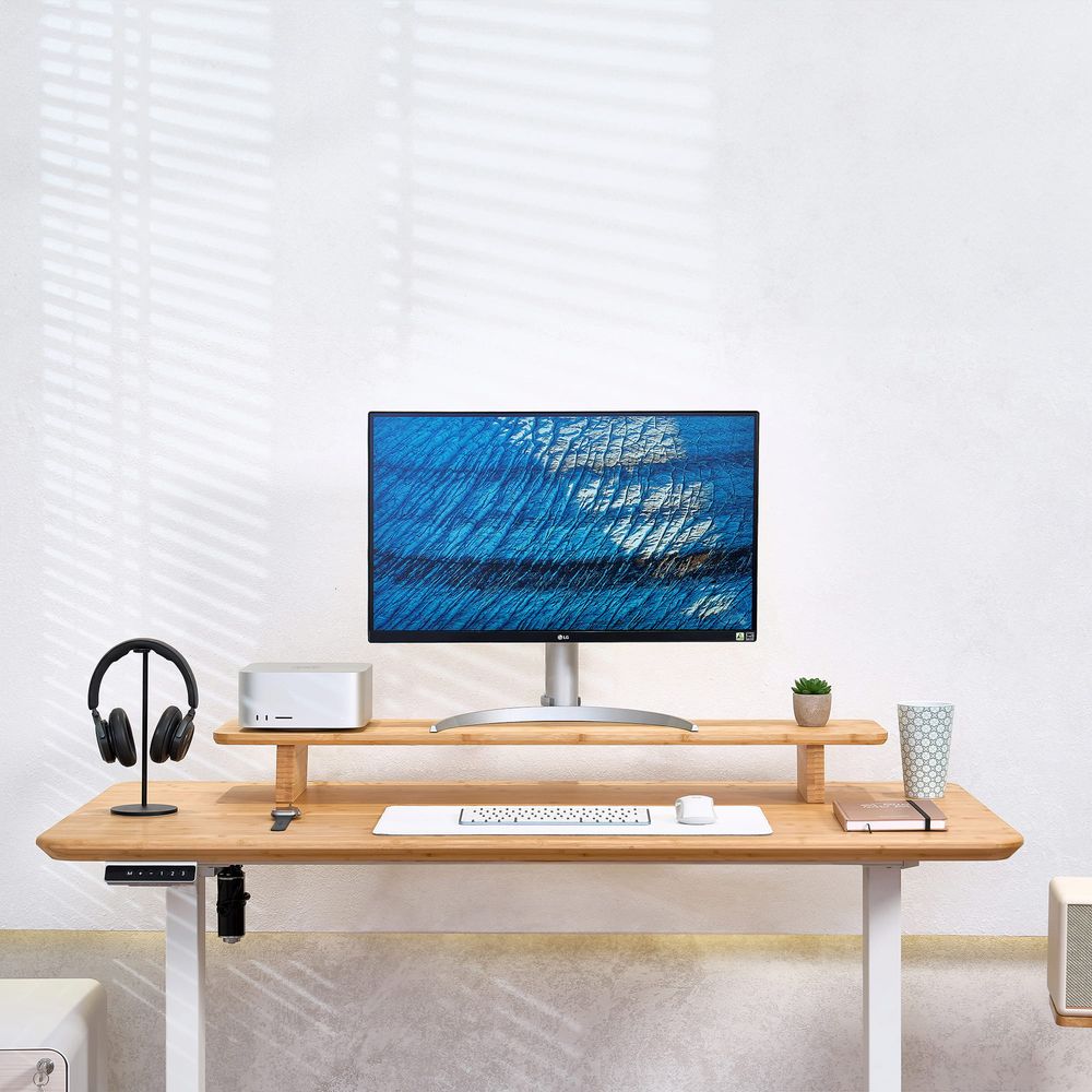 Kệ màn hình The Sil - By NiceDesign (Vàng gỗ tự nhiên - Mới, Full box, Chính hãng) (TheSil01)