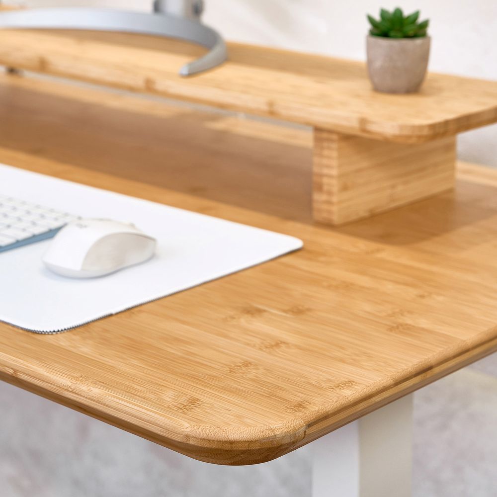 Mặt bàn Bamboo - By NiceDesign (V1: 120x60x3.2cm - Vàng gỗ tự nhiên - Mới, Full box, Chính hãng) (NDTT24BAMB01)