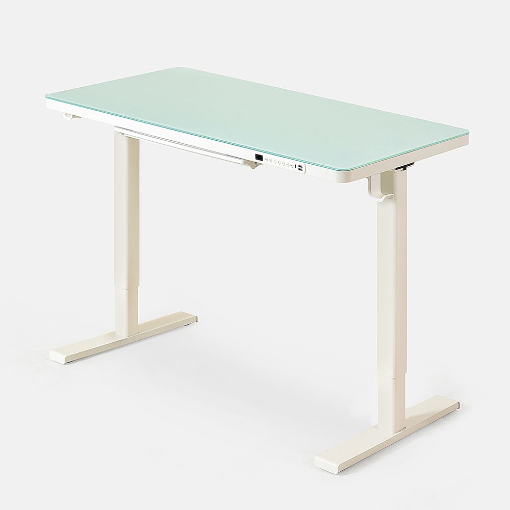 Bàn nâng hạ Peal - By NiceDesign (White - Glass - Mới, Full box, Chính hãng) (NDSD24PEAL02)