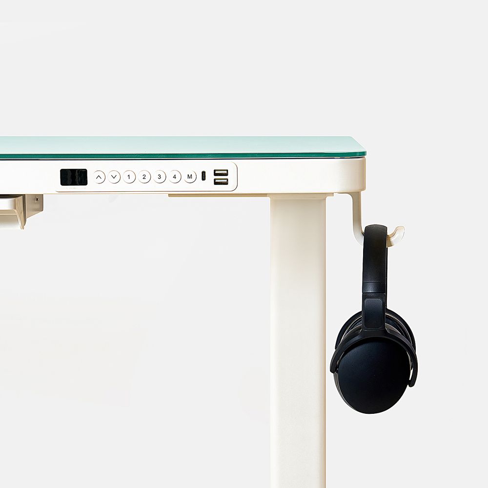 Bàn nâng hạ Peal - By NiceDesign (White - Glass - Mới, Full box, Chính hãng) (NDSD24PEAL02)