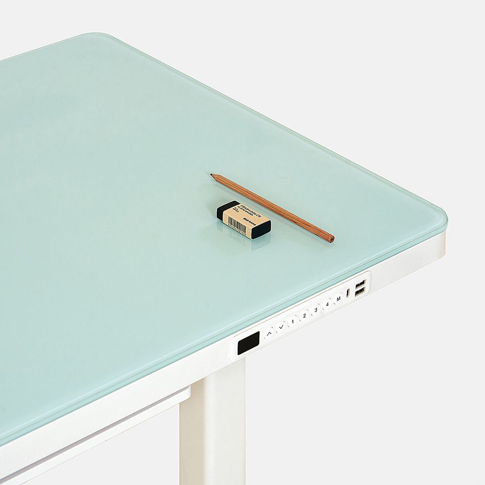 Bàn nâng hạ Peal - By NiceDesign (White - Glass - Mới, Full box, Chính hãng) (NDSD24PEAL02)
