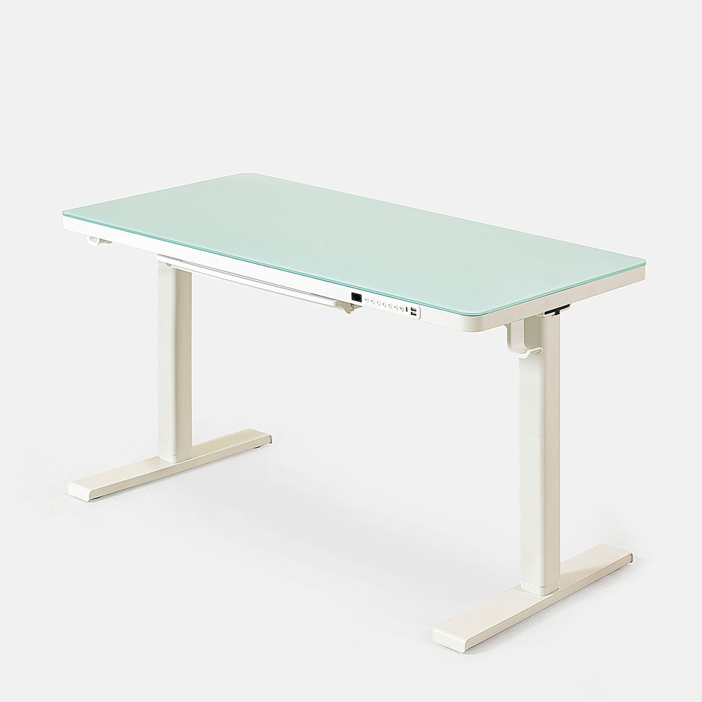 Bàn nâng hạ Peal - By NiceDesign (White - Glass - Mới, Full box, Chính hãng) (NDSD24PEAL02)