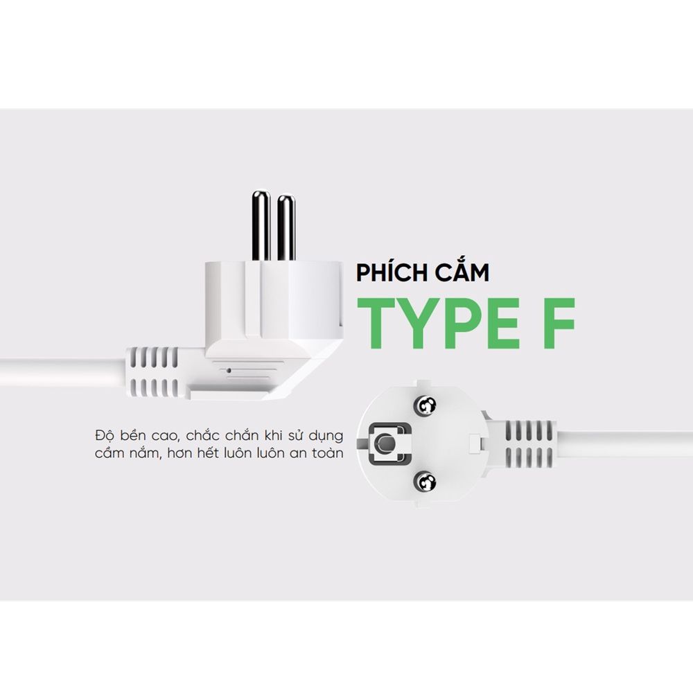 Ổ cắm điện Upgen T2 Pro (Trắng - Mới, Full box, Chính hãng)