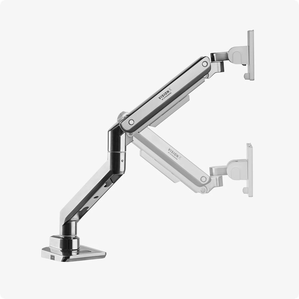 Arm màn hình HyperWork VisionX - VS01 (White - Glass - Mới, Full box, Chính hãng)