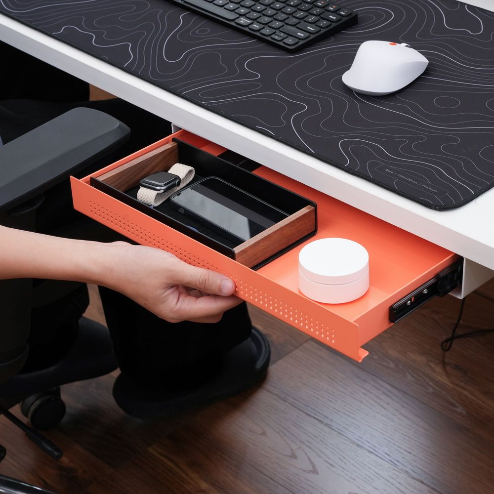 Ngăn kéo gắn bàn HyperWork Steel Drawer - DR01 (Black - Mới, Full box, Chính hãng)