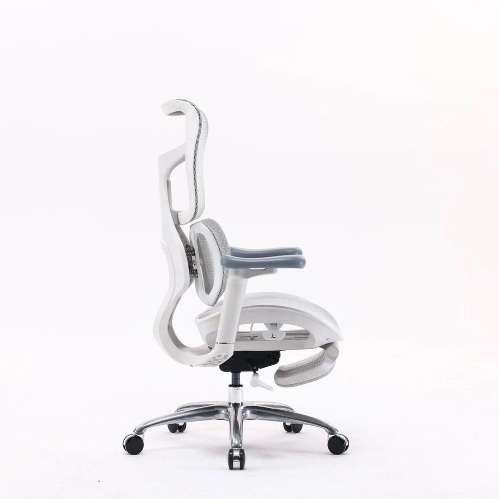 Ghế Công Thái Học Sihoo Doro S100 (Không kê chân - White - Grey - Mới, Full box, Chính hãng)