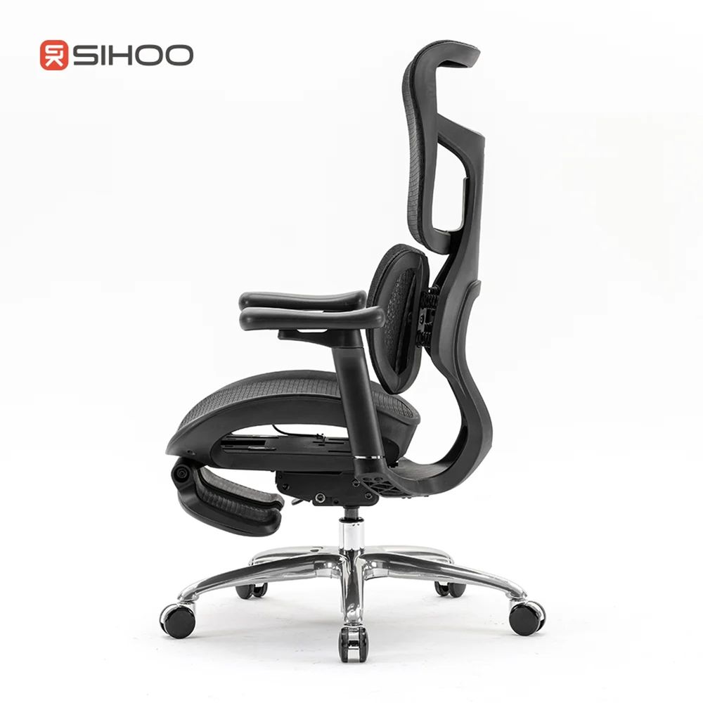 Ghế Công Thái Học Sihoo Doro S100 (Không kê chân - Black - Mới, Full box, Chính hãng)