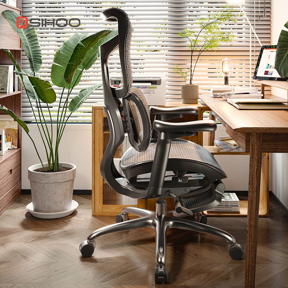 Ghế Công Thái Học Sihoo Doro S100 (Không kê chân - Black - Mới, Full box, Chính hãng)