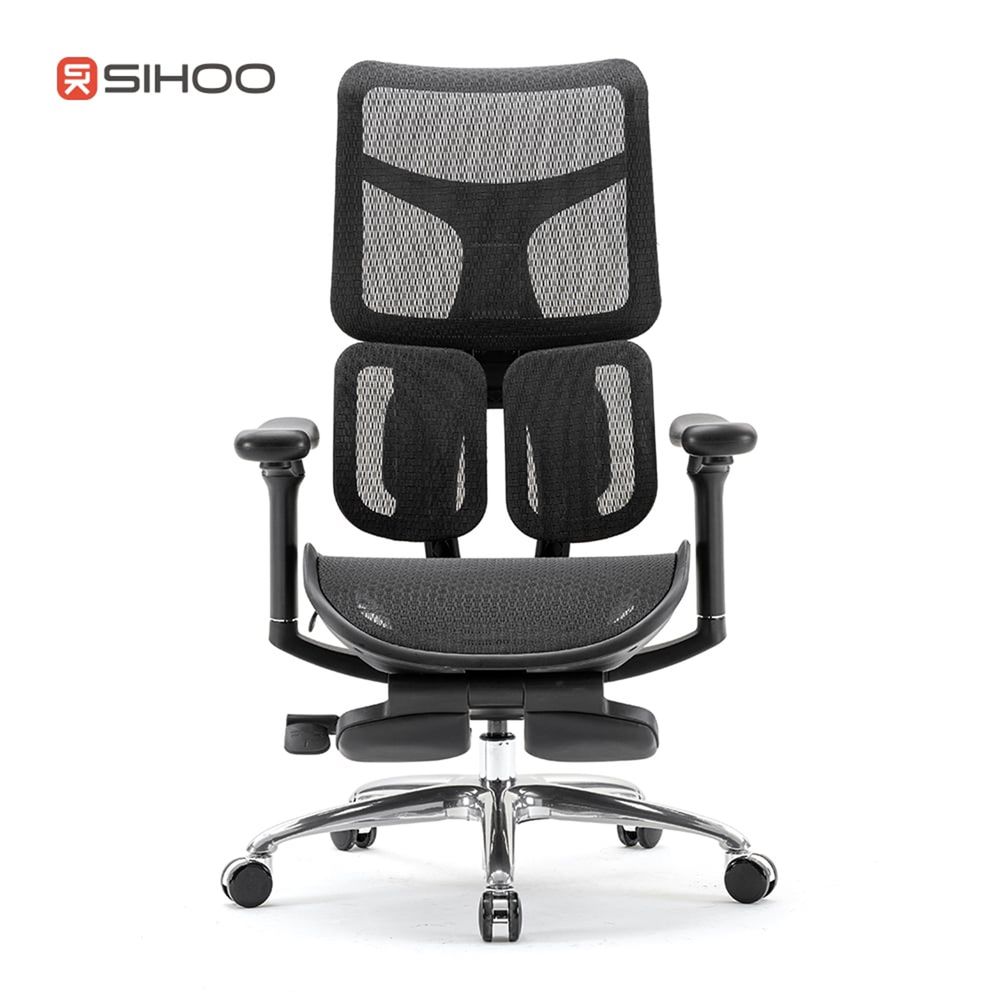 Ghế Công Thái Học Sihoo Doro S100 (Không kê chân - Black - Mới, Full box, Chính hãng)