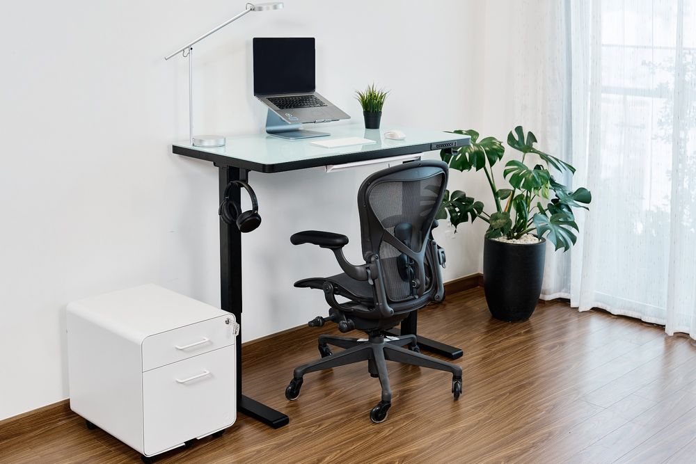 Bàn nâng hạ Peal - By NiceDesign (Black - Glass - Mới, Full box, Chính hãng) (NDSD24PEAL03)