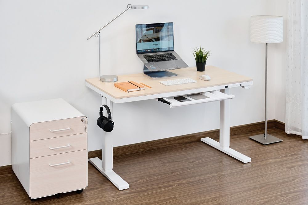 Bàn nâng hạ Peal - By NiceDesign (Oak - White - Mới, Full box, Chính hãng) (NDSD24PEAL01)
