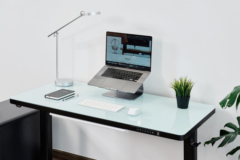 Bàn nâng hạ Peal - By NiceDesign (Black - Glass - Mới, Full box, Chính hãng) (NDSD24PEAL03)