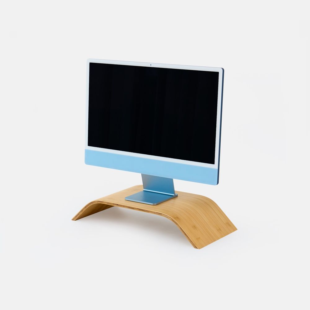 Kệ màn hình The Deti - By NiceDesign (Vàng gỗ tự nhiên - Mới, Full box, Chính hãng) (TheDeti01)