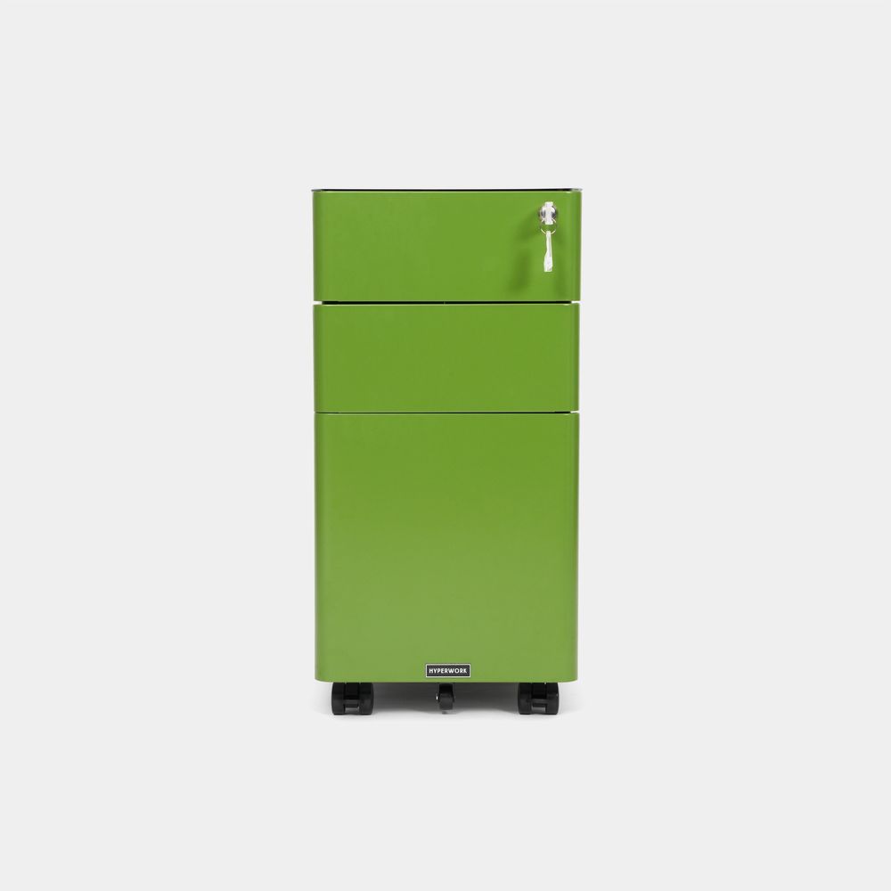 Hộc tủ tài liệu di động HyperWork Ivy Slim (Green - Mới, Full box, Chính hãng)