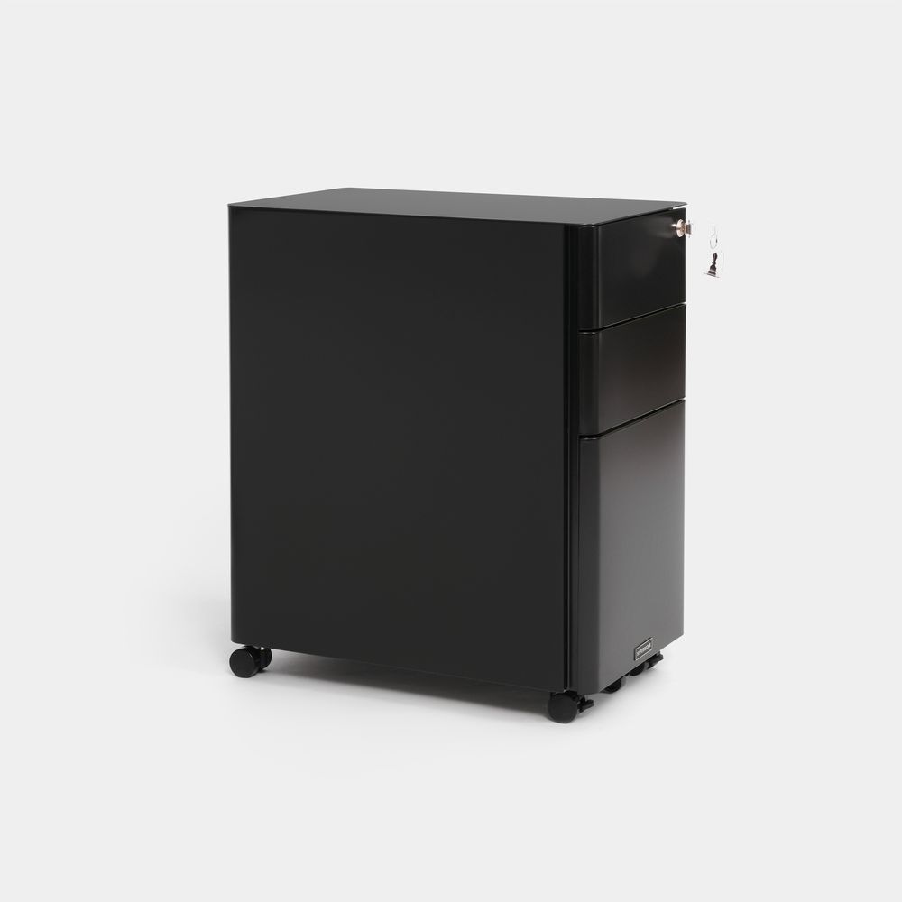 Hộc tủ tài liệu di động HyperWork Ivy Slim (Black - Mới, Full box, Chính hãng)
