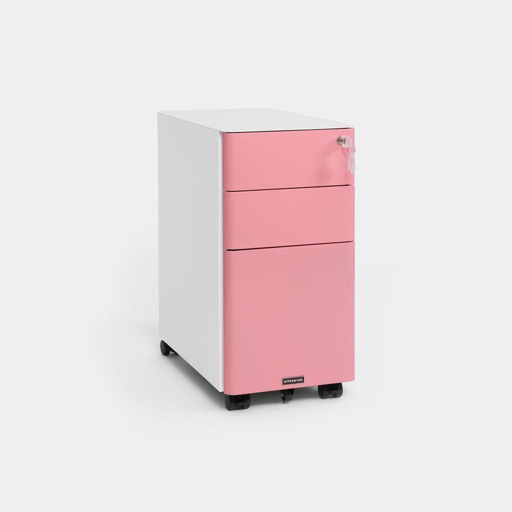 Hộc tủ tài liệu di động HyperWork Ivy Slim (Pink - Mới, Full box, Chính hãng)