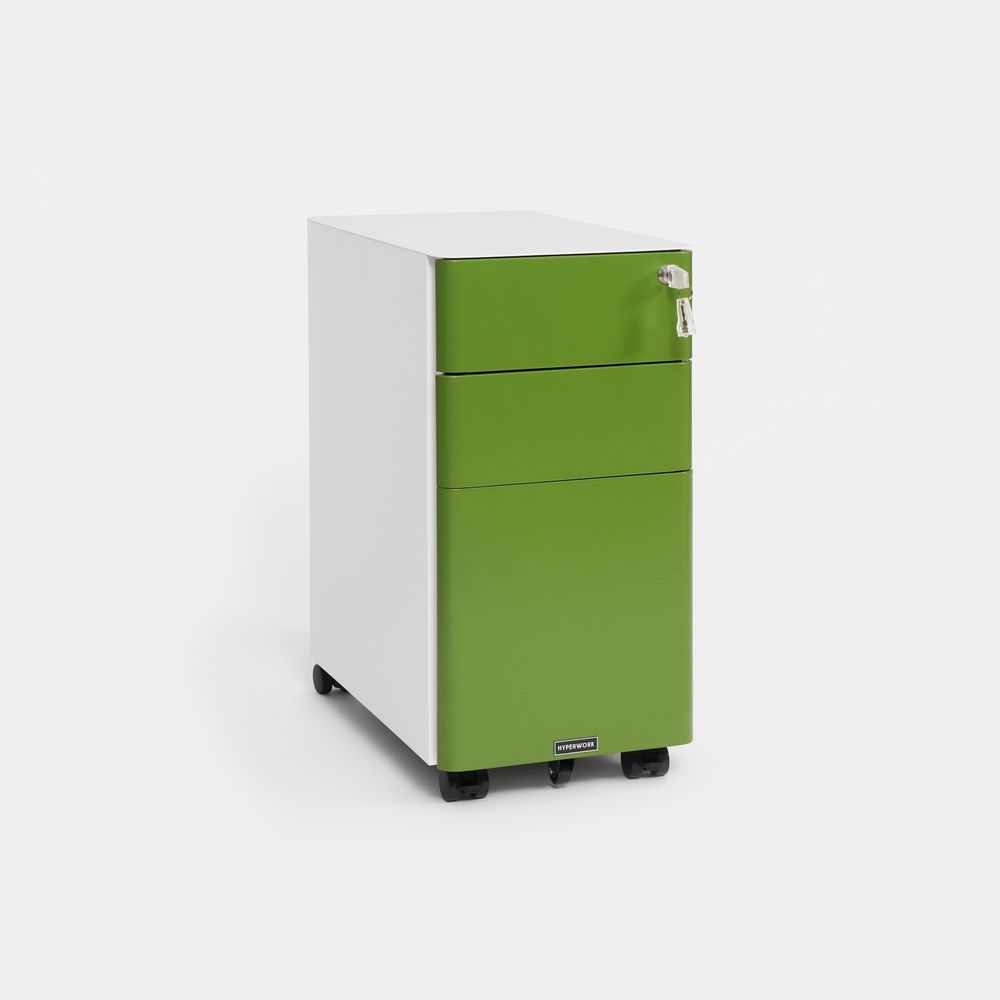 Hộc tủ tài liệu di động HyperWork Ivy Slim (Green - Mới, Full box, Chính hãng)