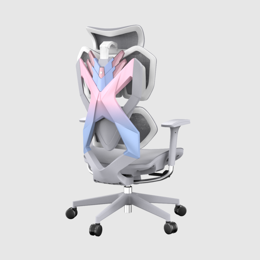 Ghế công thái học Gami X5 - Ergonomic Gaming (X5 - Grey - White - Mới, Full box, Chính hãng)