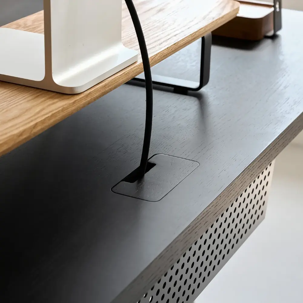 Bàn nâng hạ Noble Grande 2.0 - By NiceDesign (1600x750x30mm - Premium Black - Mới, Full box, Chính hãng) (NDSD24GRAN01)