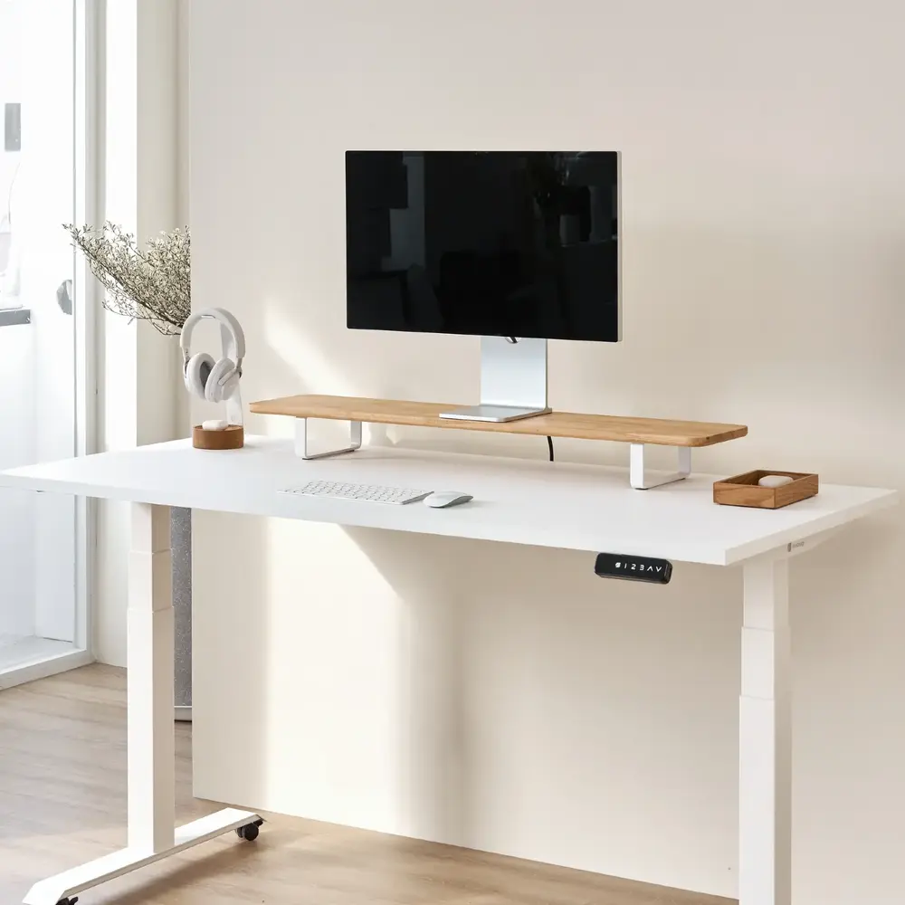 Kệ màn hình The Sil 2.0 - By NiceDesign (Size M - White - Natural Rubber - Mới, Full box, Chính hãng) (NDDS24SSIL02)