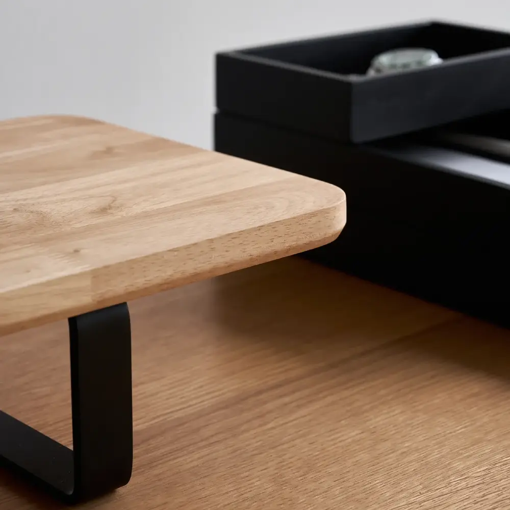 Kệ màn hình The Sil 2.0 - By NiceDesign (Size M - Black - Natural Rubber - Mới, Full box, Chính hãng) (NDDS24SSIL01)