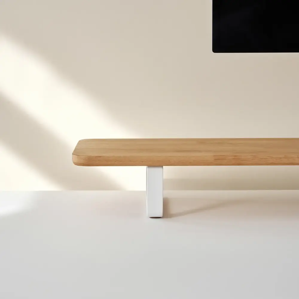 Kệ màn hình The Sil 2.0 - By NiceDesign (Size M - White - Natural Rubber - Mới, Full box, Chính hãng) (NDDS24SSIL02)