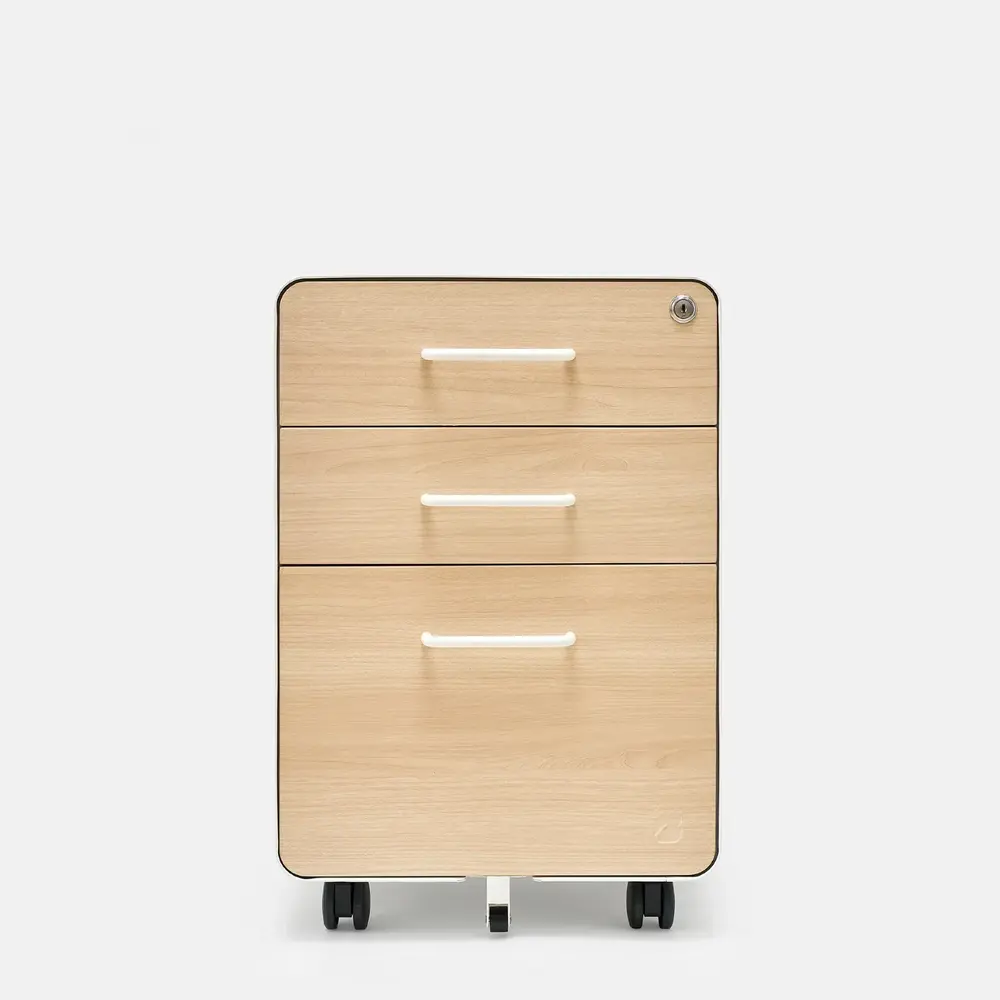 Hộc tủ tài liệu The Leaf - Outlet (3 ngăn - Oak - White - Outlet, Chính hãng) (TheleafOL12)