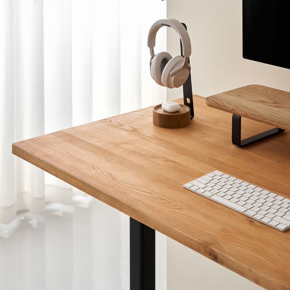 Mặt bàn gỗ tự nhiên Fusion - By NiceDesign (1400x700x25mm - Natural ASH - Mới, Full box, Chính hãng) (NDTT25FUSI04)