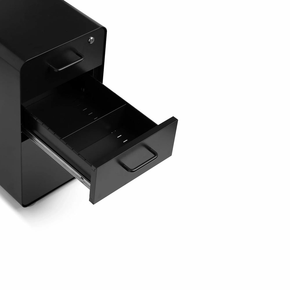 Hộc tủ tài liệu 3 ngăn The Leaf Slim (Slim - 3 Ngăn - Black - Mới, Full box, Chính hãng) (NDFC25LEAS03)
