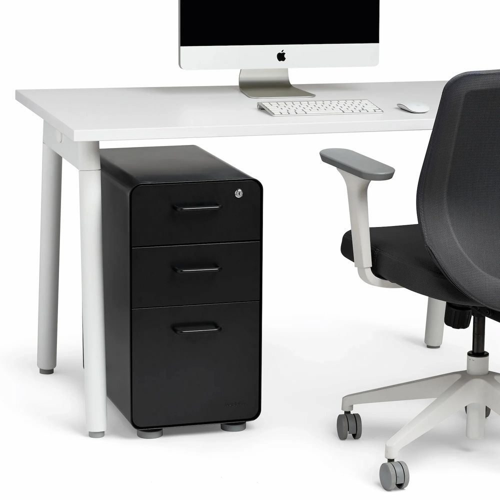 Hộc tủ tài liệu 3 ngăn The Leaf Slim (Slim - 3 Ngăn - Black - Mới, Full box, Chính hãng) (NDFC25LEAS03)