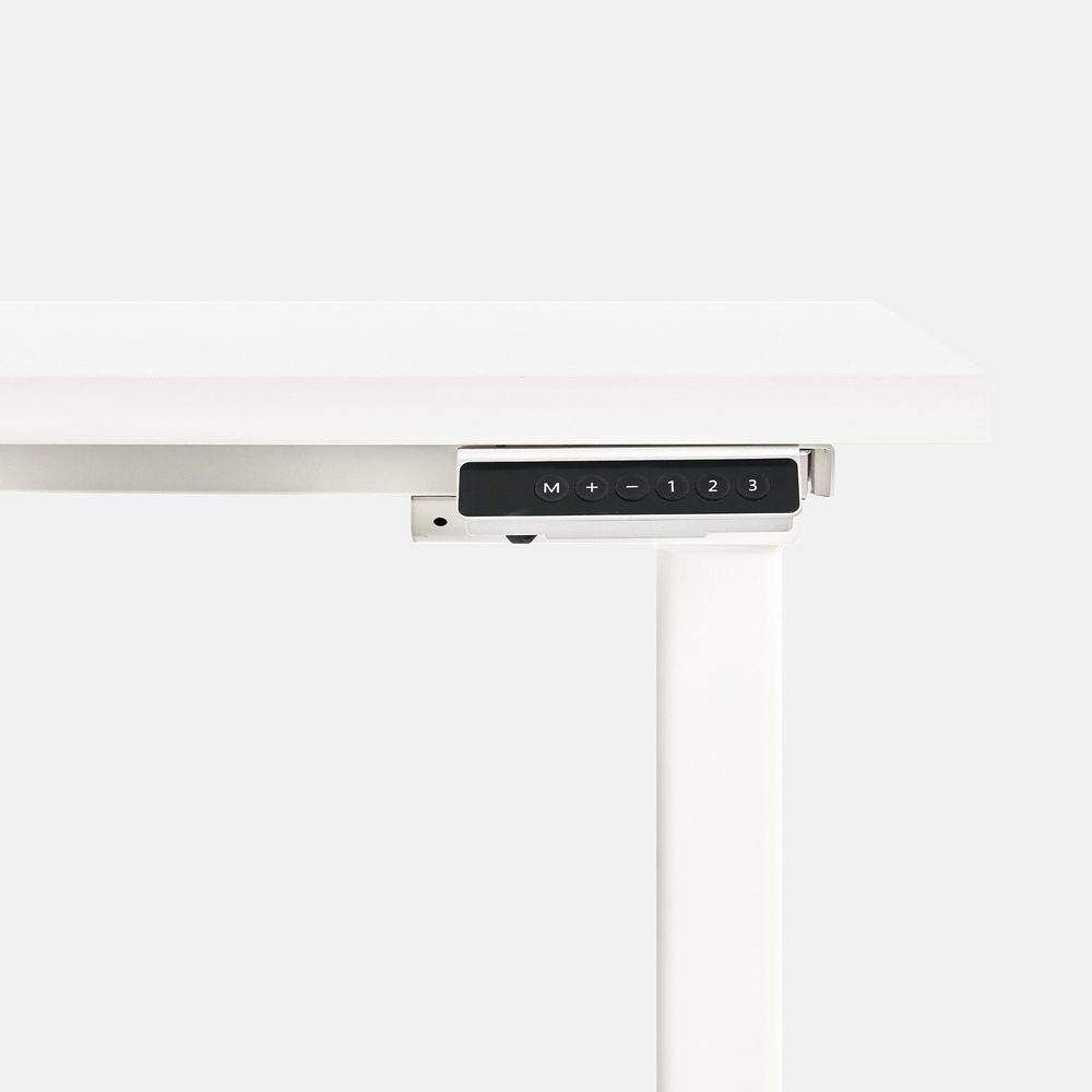 Bàn nâng hạ Pure Edge - By NiceDesign (120x60cm - Khung trắng - Mới, Full box, Chính hãng) (NDAF24PUED02)