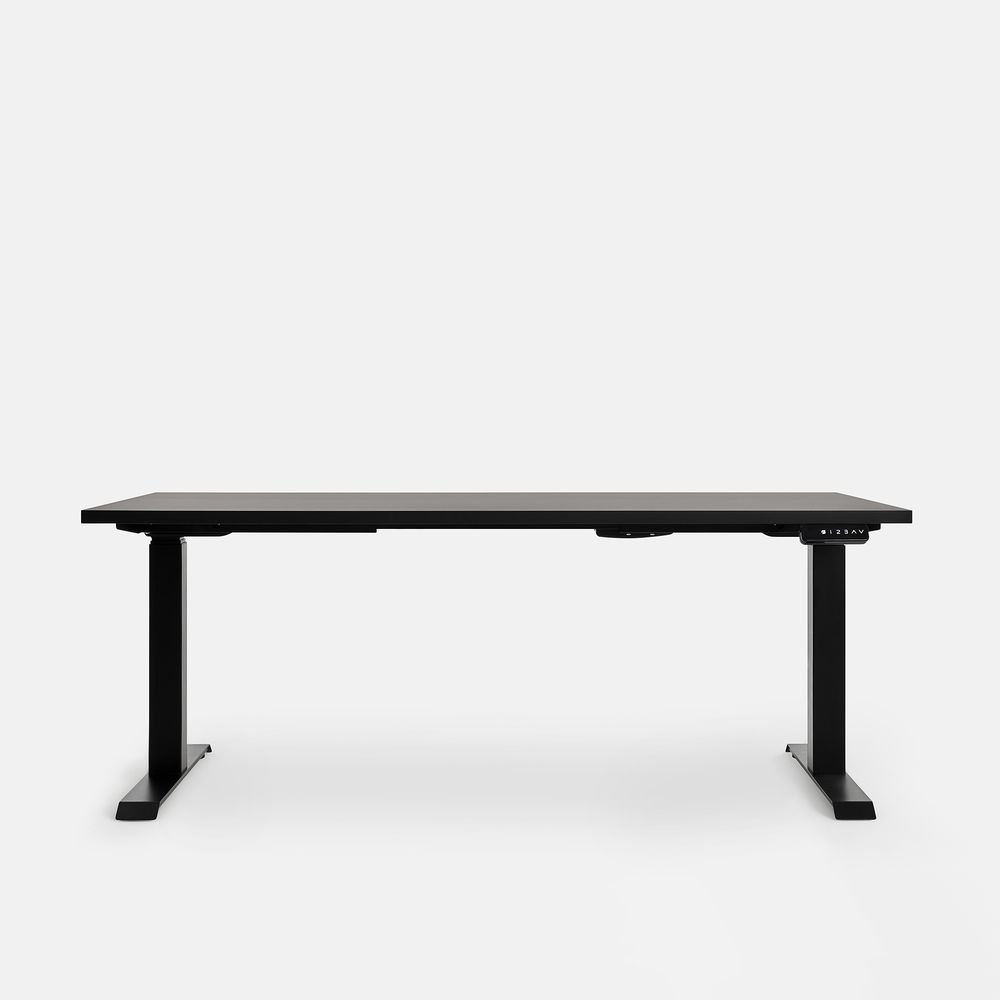 Bàn nâng hạ Pure Fansi - By NiceDesign (180x75cm - Khung vuông đen - Mới, Full box, Chính hãng) (NDSD25PUFA03)