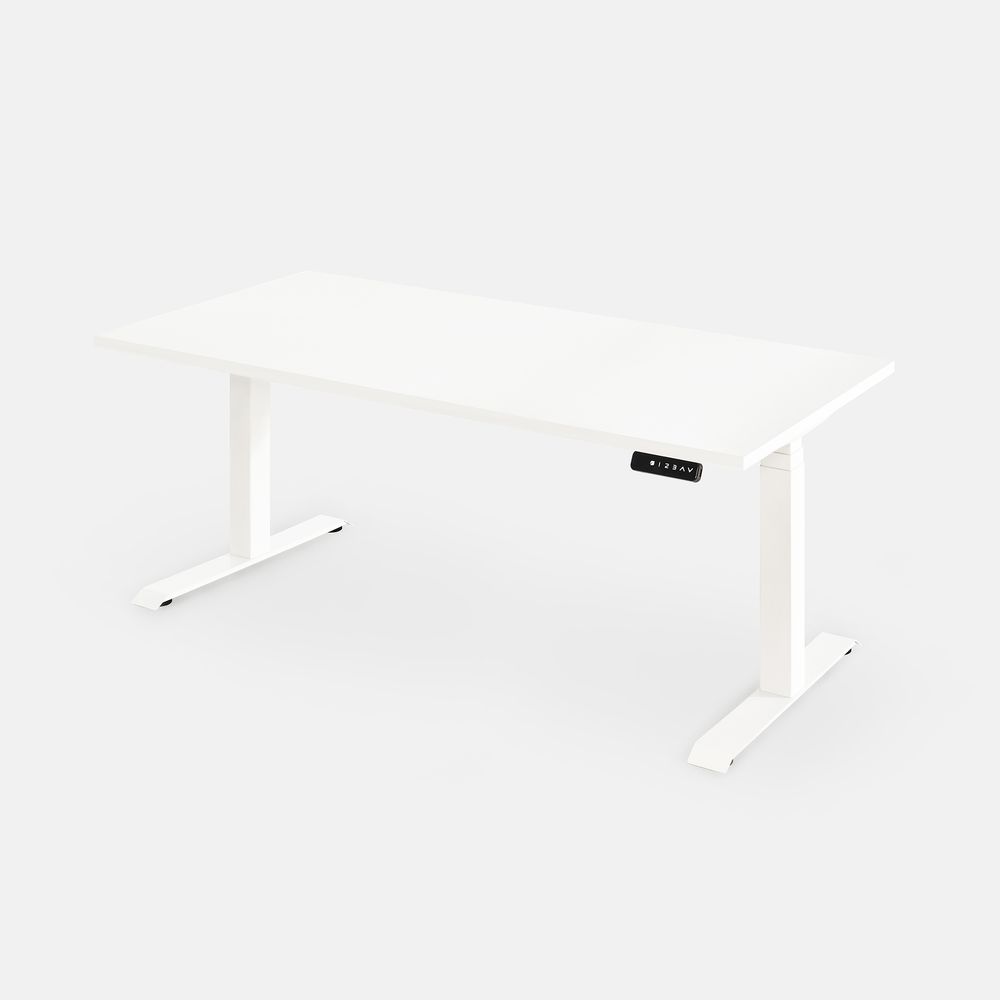 Bàn nâng hạ Pure Fansi - By NiceDesign (160x75cm - Khung vuông trắng - Mới, Full box, Chính hãng) (NDSD25PUFA02)